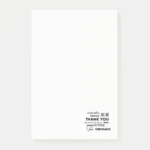 Multi Language Thank You Post-it Notes