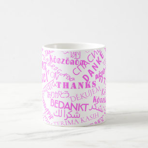 Multi Language Thanks Text Mug International Word