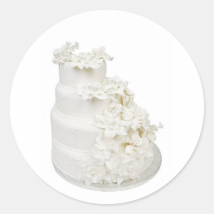 Multi Layer Wedding Cake Classic Round Sticker