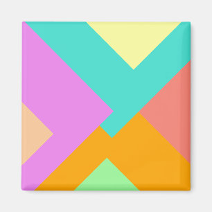 Multi-Layered Solid Many Colours Geometric Design Magnet