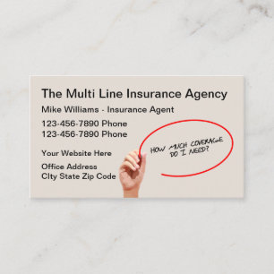 Multi-Line Insurance Agent Business Card
