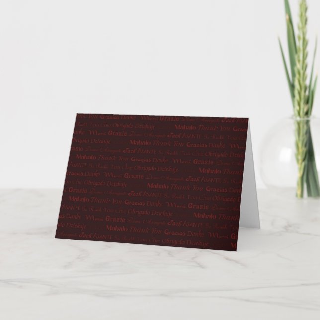 Multi-Lingual Thank You Card (Front)