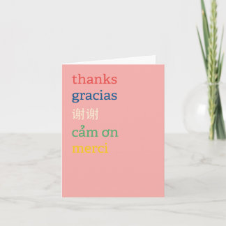 Multi-lingual Thank You Card