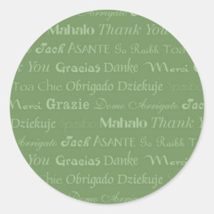 Multi-Lingual Thank You Sticker