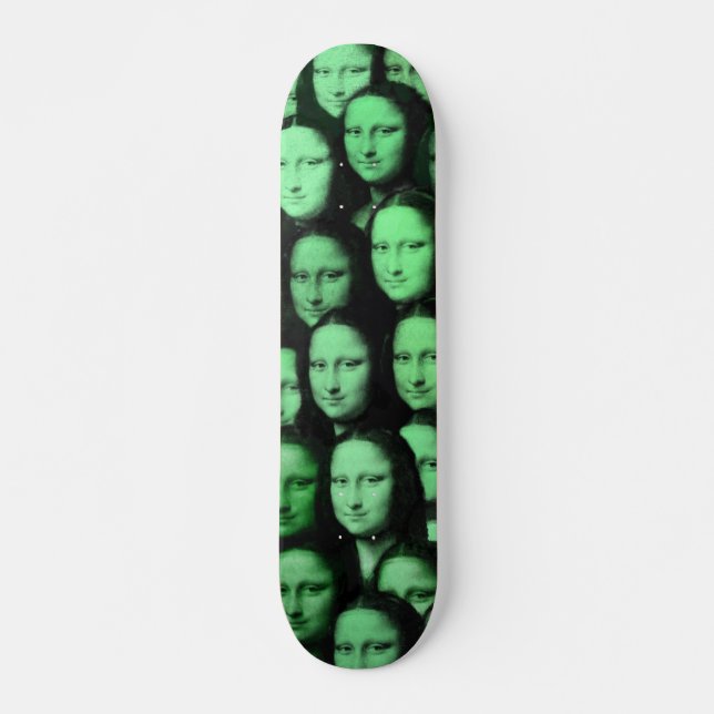 Multi-Mona in Green - 70s Style Skateboard (Front)