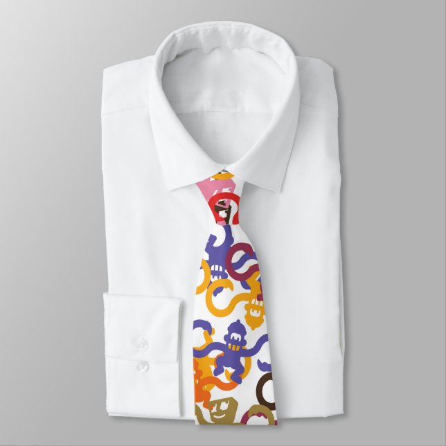 Multi-Monkey Business Tie (Tied)