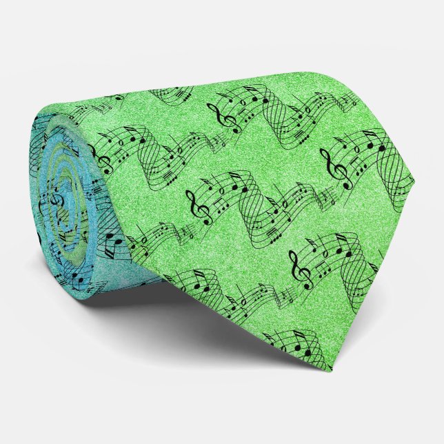 MULTI-MUSIC NOTES- NECK TIE (Rolled)