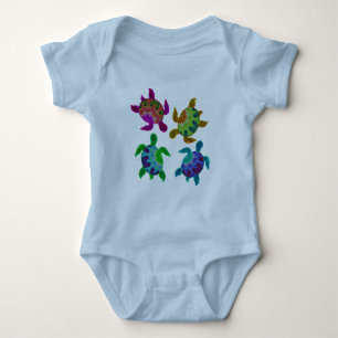 Multi Painted Turtles Baby Bodysuit