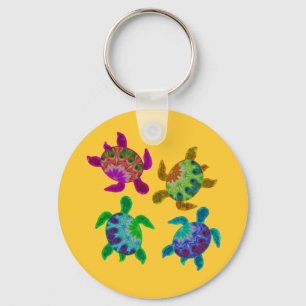 Multi Painted Turtles Keychain