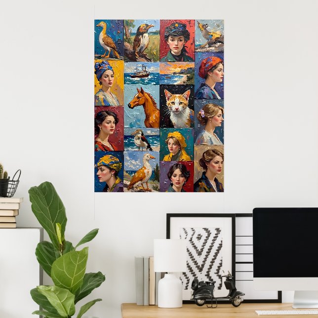 Multi-panelled Art Grid Poster (Home Office)