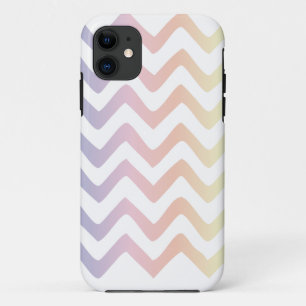 Multi Pastel Chevron Pattern iPhone 11 Case