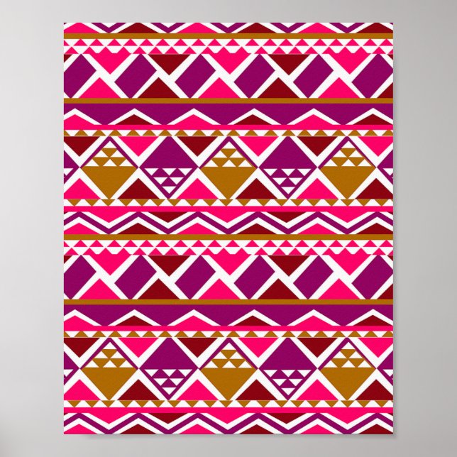 multi pattern geometric lined poster (Front)