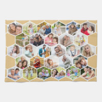 Multi Photo 28 Picture Honey Beige Honeycomb