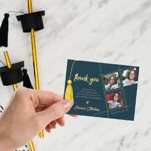 Multi Photo Class of 2025 Graduation Thank you Postcard