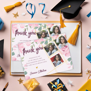Multi Photo Class of 2025 Graduation Thank you Postcard