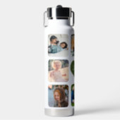 Multi photo collage love you dad personalised  water bottle (Front)