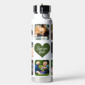 Multi photo collage love you dad personalised  water bottle (Left)