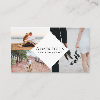Multi-Photo Collage Photography Modern Business Card