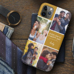 Multi Photo Collage Positive Quote Mustard Custom iPhone 11 Pro Max Case<br><div class="desc">Personalised Phone case for iphone 11 pro max and many other models. The design features a custom photo collage with 4 of your favourite photos, your name and the wording "Every day's a happy day". The photo template is set up ready for you to add your photos, working clockwise from...</div>