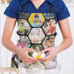 Multi Photo Collage Simple Modern Hexagon Pattern Apron<br><div class="desc">Multi Photo Collage Simple Modern Hexagon Honeycomb Pattern Personalised Kitchen Apronsfeatures a photo collage of your favourite photos in a hexagon shape. Perfect for gifts for birthday, Christmas, Mother's Day, Father's Day, Grandparents, brother, sister, best friend and more. PHOTO TIP: centre your photos before uploading to Zazzle. Designed by ©Evco...</div>