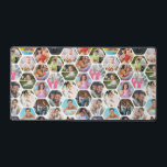 Multi Photo Collage Simple Modern Hexagon Pattern Desk Mat<br><div class="desc">Multi Photo Collage Simple Modern Hexagon Honeycomb Pattern Personalised Custom Suitcase Desk Mat Mousepad features a photo collage of your favourite photos in a hexagon shape. Perfect for gifts for birthday, Christmas, Mother's Day, Father's Day, Grandparents, brother, sister, best friends and more. PHOTO TIP: centre your photos before uploading to...</div>