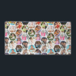 Multi Photo Collage Simple Modern Hexagon Pattern Desk Mat<br><div class="desc">Multi Photo Collage Simple Modern Hexagon Honeycomb Pattern Personalised Custom Suitcase Desk Mat Mousepad features a photo collage of your favourite photos in a hexagon shape. Perfect for gifts for birthday, Christmas, Mother's Day, Father's Day, Grandparents, brother, sister, best friends and more. PHOTO TIP: centre your photos before uploading to...</div>