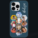 Multi Photo Collage Simple Modern Personalised Cas Case-Mate iPhone 14 Pro Max Case<br><div class="desc">Multi Photo Collage Simple Modern Personalised Name Hexagon Pattern Smartphone iPhone Case features a photo collage of your favourite photos in a hexagon shape. Personalised with your name. Perfect for birthday, Christmas, Mother's Day, Father's Day, Grandparents, brother, sister, best friend and more. PHOTO TIP: centre your photos before uploading to...</div>
