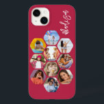 Multi Photo Collage Simple Modern Personalised Case-Mate iPhone 14 Plus Case<br><div class="desc">Multi Photo Collage Simple Modern Personalised Name Hexagon Pattern Smartphone iPhone Case features a photo collage of your favourite photos in a hexagon shape. Personalised with your name. Perfect for birthday, Christmas, Mother's Day, Father's Day, Grandparents, brother, sister, best friend and more. PHOTO TIP: centre your photos before uploading to...</div>