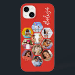 Multi Photo Collage Simple Modern Personalised Case-Mate iPhone 14 Plus Case<br><div class="desc">Multi Photo Collage Simple Modern Personalised Name Hexagon Pattern Smartphone iPhone Case features a photo collage of your favourite photos in a hexagon shape. Personalised with your name. Perfect for birthday, Christmas, Mother's Day, Father's Day, Grandparents, brother, sister, best friend and more. PHOTO TIP: centre your photos before uploading to...</div>