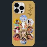 Multi Photo Collage Simple Modern Personalised Case-Mate iPhone 14 Pro Max Case<br><div class="desc">Multi Photo Collage Simple Modern Personalised Name Hexagon Pattern Smartphone iPhone Case features a photo collage of your favourite photos in a hexagon shape. Personalised with your name. Perfect for birthday, Christmas, Mother's Day, Father's Day, Grandparents, brother, sister, best friend and more. PHOTO TIP: centre your photos before uploading to...</div>