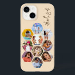 Multi Photo Collage Simple Modern Personalised Case-Mate iPhone 14 Case<br><div class="desc">Multi Photo Collage Simple Modern Personalised Name Hexagon Pattern Smartphone iPhone Case features a photo collage of your favourite photos in a hexagon shape. Personalised with your name. Perfect for birthday, Christmas, Mother's Day, Father's Day, Grandparents, brother, sister, best friend and more. PHOTO TIP: centre your photos before uploading to...</div>