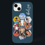 Multi Photo Collage Simple Modern Personalised Case-Mate iPhone 14 Plus Case<br><div class="desc">Multi Photo Collage Simple Modern Personalised Name Hexagon Pattern Smartphone iPhone Case features a photo collage of your favourite photos in a hexagon shape. Personalised with your name. Perfect for birthday, Christmas, Mother's Day, Father's Day, Grandparents, brother, sister, best friend and more. PHOTO TIP: centre your photos before uploading to...</div>