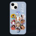 Multi Photo Collage Simple Modern Personalised Case-Mate iPhone 14 Case<br><div class="desc">Multi Photo Collage Simple Modern Personalised Name Hexagon Pattern Smartphone iPhone Case features a photo collage of your favourite photos in a hexagon shape. Personalised with your name. Perfect for birthday, Christmas, Mother's Day, Father's Day, Grandparents, brother, sister, best friend and more. PHOTO TIP: centre your photos before uploading to...</div>