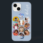 Multi Photo Collage Simple Modern Personalised Case-Mate iPhone 14 Case<br><div class="desc">Multi Photo Collage Simple Modern Personalised Name Hexagon Pattern Smartphone iPhone Case features a photo collage of your favourite photos in a hexagon shape. Personalised with your name. Perfect for birthday, Christmas, Mother's Day, Father's Day, Grandparents, brother, sister, best friend and more. PHOTO TIP: centre your photos before uploading to...</div>