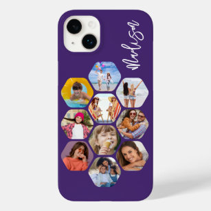 Multi Photo Collage Simple Modern Personalised Case-Mate iPhone 14 Plus Case