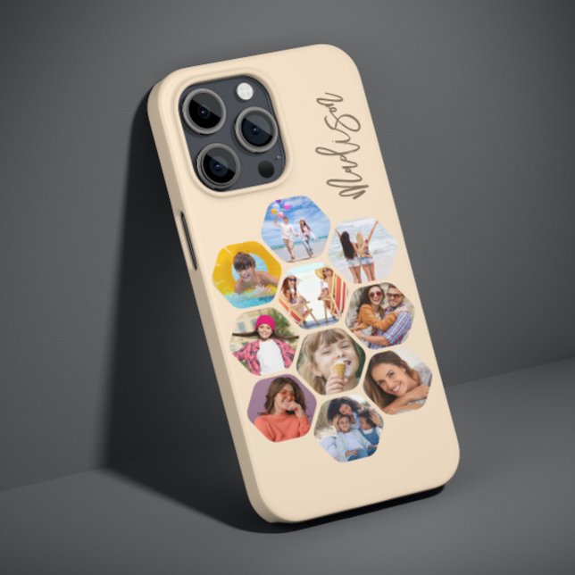 Multi Photo Collage Simple Modern Personalised Case-Mate iPhone Case (Creator Uploaded)