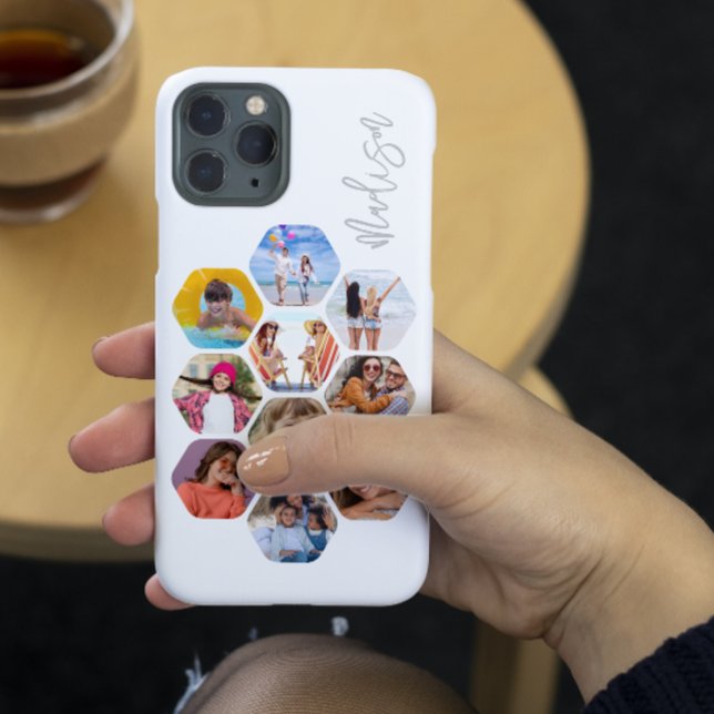 Multi Photo Collage Simple Modern Personalised Case-Mate iPhone Case (Creator Uploaded)