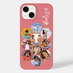 Multi Photo Collage Simple Modern Personalised Case-Mate iPhone 14 Case