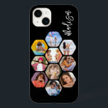 Multi Photo Collage Simple Modern Personalised Case-Mate iPhone 14 Plus Case<br><div class="desc">Multi Photo Collage Simple Modern Personalised Name Hexagon Pattern Smartphone iPhone Case features a photo collage of your favourite photos in a hexagon shape. Personalised with your name. Perfect for birthday, Christmas, Mother's Day, Father's Day, Grandparents, brother, sister, best friend and more. PHOTO TIP: centre your photos before uploading to...</div>