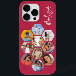 Multi Photo Collage Simple Modern Personalised Case-Mate iPhone 14 Pro Max Case<br><div class="desc">Multi Photo Collage Simple Modern Personalised Name Hexagon Pattern Smartphone iPhone Case features a photo collage of your favourite photos in a hexagon shape. Personalised with your name. Perfect for birthday, Christmas, Mother's Day, Father's Day, Grandparents, brother, sister, best friend and more. PHOTO TIP: centre your photos before uploading to...</div>