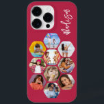 Multi Photo Collage Simple Modern Personalised Case-Mate iPhone 14 Pro Max Case<br><div class="desc">Multi Photo Collage Simple Modern Personalised Name Hexagon Pattern Smartphone iPhone Case features a photo collage of your favourite photos in a hexagon shape. Personalised with your name. Perfect for birthday, Christmas, Mother's Day, Father's Day, Grandparents, brother, sister, best friend and more. PHOTO TIP: centre your photos before uploading to...</div>