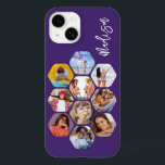 Multi Photo Collage Simple Modern Personalised Case-Mate iPhone 14 Case<br><div class="desc">Multi Photo Collage Simple Modern Personalised Name Hexagon Pattern Smartphone iPhone Case features a photo collage of your favourite photos in a hexagon shape. Personalised with your name. Perfect for birthday, Christmas, Mother's Day, Father's Day, Grandparents, brother, sister, best friend and more. PHOTO TIP: centre your photos before uploading to...</div>