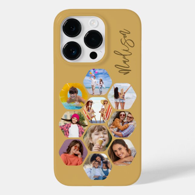 Multi Photo Collage Simple Modern Personalised Case-Mate iPhone Case (Back)