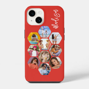 Multi Photo Collage Simple Modern Personalised iPhone 14 Case