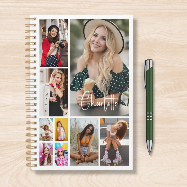 Multi Photo Collage Simple Modern Personalised Planner (Creator Uploaded)