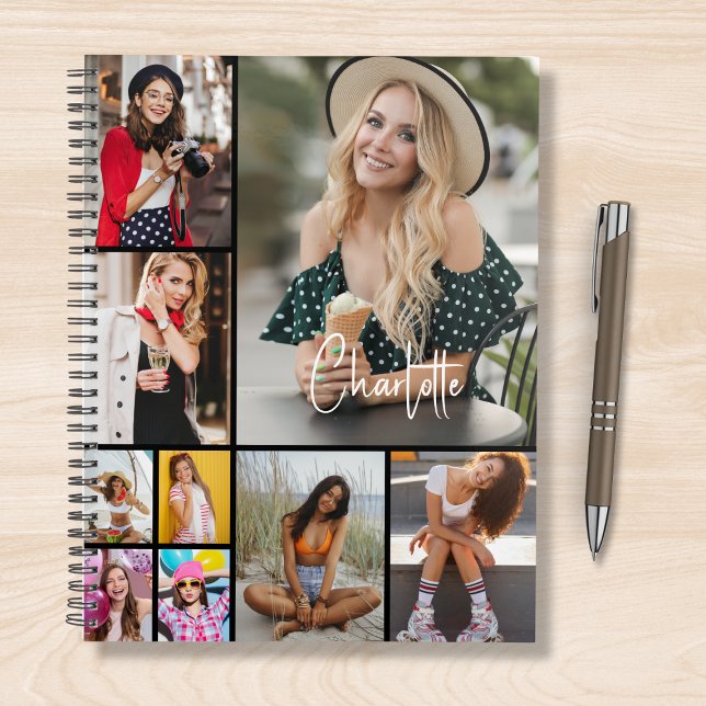 Multi Photo Collage Simple Modern Personalised Planner (Creator Uploaded)