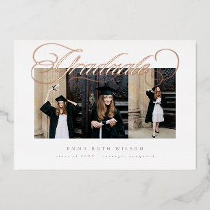 multi photo elegant calligraphic font graduate