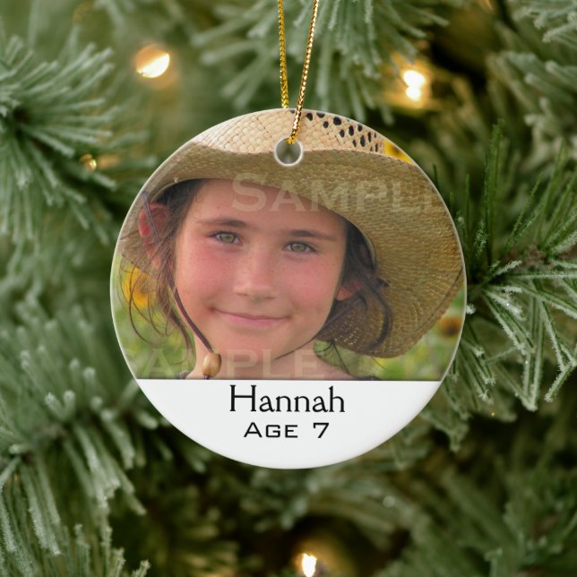 Multi-Photo Family Christmas Ornament (Tree)