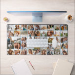 multi photo family gift keepsake blue christmas desk mat<br><div class="desc">Multi photo family gift keepsake. Ideal Christmas,  birthday,  anniversary mothers day,  fathers day gift. Pale blue colorway can be customised.</div>