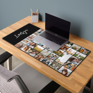 multi photo family gift keepsake desk mat